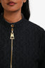 Louis Vuitton 2022 Black/White Monogram Zip Up Bomber Jacket Size 38