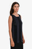 Akris Black Striped Short Sleeve Top Size 6 US
