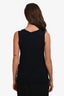 Akris Black Striped Short Sleeve Top Size 6 US
