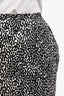 Diane von Furstenberg Black/White Patterned Mini Skirt Size 8 US