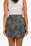 Diane von Furstenberg Black/White Patterned Mini Skirt Size 8 US
