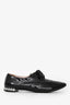 Miu Miu Black Patent Leather Crystal Embellished Lace Up Shoes Size 38