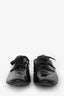 Miu Miu Black Patent Leather Crystal Embellished Lace Up Shoes Size 38