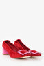 Roger Vivier Red/Pink Suede Leather Belle Vivier Heels Size 37.5