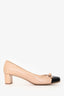 Prada Sport Beige/Black Patent Leather Bow Embellished Pump Heels Size 37