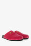 Gucci Pink Suede Horsebit Slide Mules Size 37