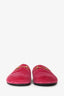 Gucci Pink Suede Horsebit Slide Mules Size 37