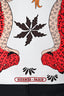 Hermès Black/White/Red Silk 'Les Leopards' Scarf 90