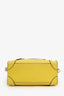 Celine Yellow Leather Nano Luggage Bag With Strap