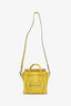 Celine Yellow Leather Nano Luggage Bag With Strap