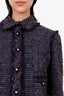 Pre-Loved Chanel™ 05A Navy Tweed Star Button Jacket Size 44