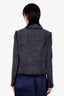 Pre-Loved Chanel™ 05A Navy Tweed Star Button Jacket Size 44