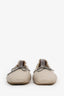 Brunello Cucinelli Cream Leather Beaded Bow Flats Size 39