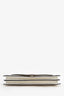 Valextra White Leather Envelope Clutch