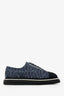 Pre-Loved Chanel Blue Tweed Cap-Toe Pearl Detail Oxford Shoes Size 39.5