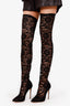 Dolce & Gabbana Black Lace Knee High Boots Size 40