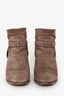 Christian Dior Taupe Suede Leather Ankle Boots Size 35.5