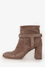 Christian Dior Taupe Suede Leather Ankle Boots Size 35.5
