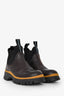 Prada Brown Leather Chelsea Boots Size 35.5