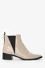 Acne Studio Taupe Patent Leather Pointed Toe Ankle Boots Size 36