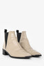 Acne Studio Taupe Patent Leather Pointed Toe Ankle Boots Size 36