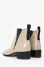 Acne Studio Taupe Patent Leather Pointed Toe Ankle Boots Size 36