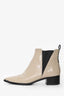 Acne Studio Taupe Patent Leather Pointed Toe Ankle Boots Size 36