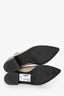 Acne Studio Taupe Patent Leather Pointed Toe Ankle Boots Size 36