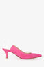 Gianvito Rossi Pink Suede Leather/PVC Pointed Toe Slingback Heels Size 36