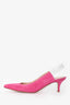 Gianvito Rossi Pink Suede Leather/PVC Pointed Toe Slingback Heels Size 36