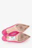 Gianvito Rossi Pink Suede Leather/PVC Pointed Toe Slingback Heels Size 36