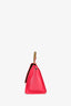 Celine Taupe/Pink Leather Bicolour Medium Trapeze Top Handle With Strap