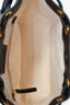 Veronica Beard Beige Canvas/Black Leather Tote With Strap