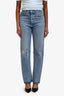 Agolde Light Blue High Rise Distressed Cuff Ripped Knee Jeans Size 25