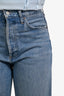 Agolde Light Blue High Rise Distressed Cuff Ripped Knee Jeans Size 25