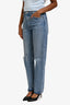Agolde Light Blue High Rise Distressed Cuff Ripped Knee Jeans Size 25