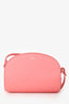 A.P.C. Pink Leather Demi Lune Crossbody Bag