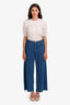 Rachel Comey Blue Fringe Hem Wide Leg Jeans Size 6