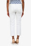 R13 White Distressed Hem Crop Jeans Size 25