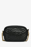 Gucci Black Leather GG Marmont Crossbody Bag