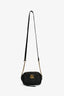 Gucci Black Leather GG Marmont Crossbody Bag