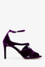 Prada Purple Velvet Crossover Heeled Sandals Size 36.5