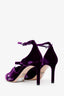 Prada Purple Velvet Crossover Heeled Sandals Size 36.5