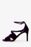 Prada Purple Velvet Crossover Heeled Sandals Size 36.5