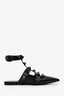 Valentino Black Leather Roman Rockstud Flats Size 37