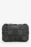 Bottega Veneta Grey Suede Padded Cassette Crossbody Bag