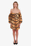Hofmann Copenhagen Animal Print Button Front Cotton Mini Dress Size 42