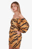 Hofmann Copenhagen Animal Print Button Front Cotton Mini Dress Size 42
