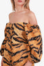Hofmann Copenhagen Animal Print Button Front Cotton Mini Dress Size 42