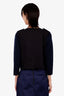 Theory Navy/Black Cotton Knit Open Jacket Size L